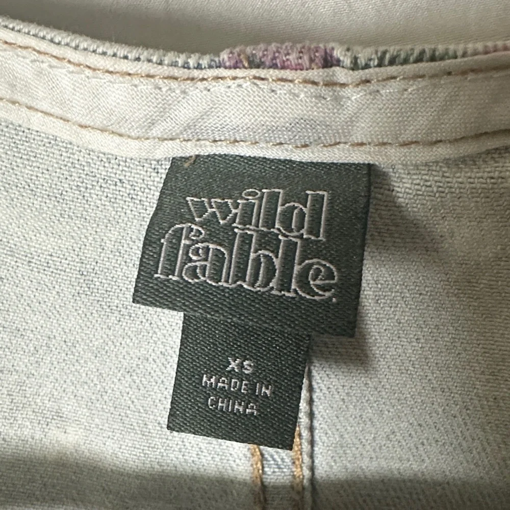 Wild Fable Floral Denim Crop Top